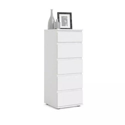 Natalya 5 Tallboy Drawers - White