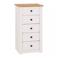 Peyton 5 Tallboy Drawers - White